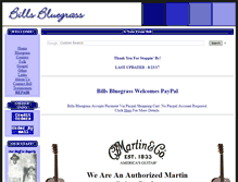 Tablet Screenshot of billsbluegrass.com